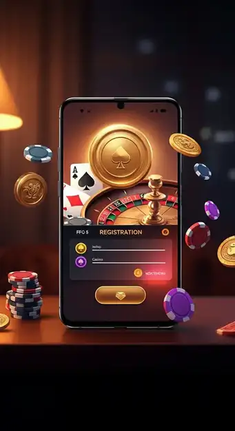 Een overzicht van het snelle registratieproces bij Casino Wbetz op een mobiel scherm, met de stappen voor account aanmaken